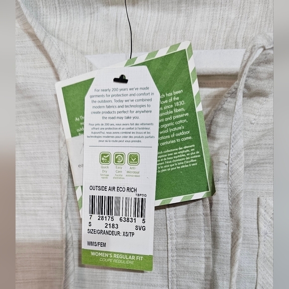 NWT Woolrich Women's outside air eco rich shirt regular fit beige size XS - Picture 10 of 10